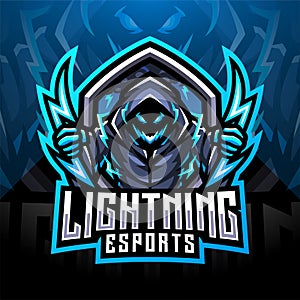 Lightning esport mascot logo design
