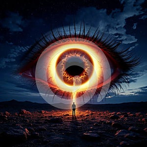 lightning from the eye from the sky