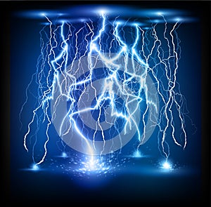 Lightning flash strike background