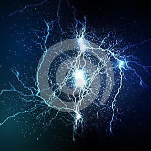 Lightning flash strike background