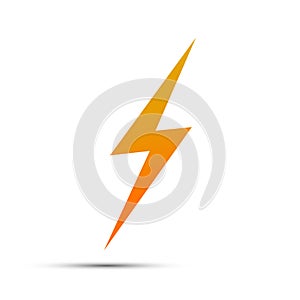 Lightning flat icons. Simple icon storm or thunder and light