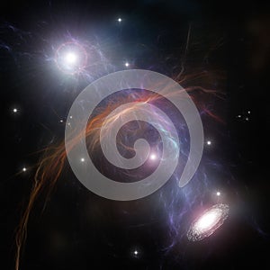 Sidereal explosion - fantasy space composition