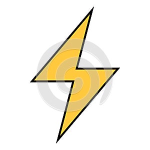 Lightning icon important information, advent latest top news, symbol importance