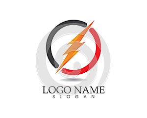 Lightning icon logo and symbols