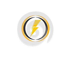 lightning icon logo and symbols template Vector