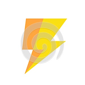 Lightning icon, simple illustration