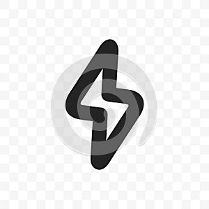 Lightning linear sign vector icon design