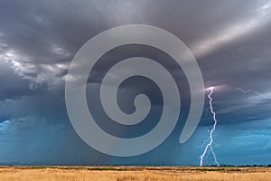 Lightning from a monsoon storm photo