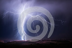 Lightning at the Needles Overlook in Canyonlands National Park