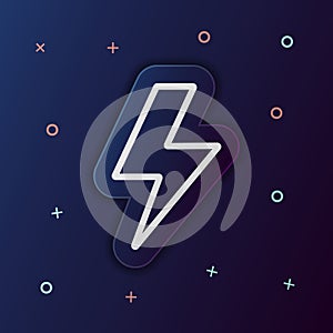 Lightning nolan button icon. Simple thin line, outline vector of web icons for ui and ux, website or mobile application