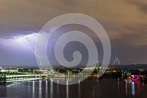 Lightning at Parliament House Canberra