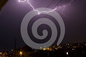 Lightning in Saltdean, Brighton, interesting thick bolt of lightning.