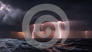 lightning in the sea cosmic dance of forces, where the tornado and lightning are partners. The tornado is the leader,