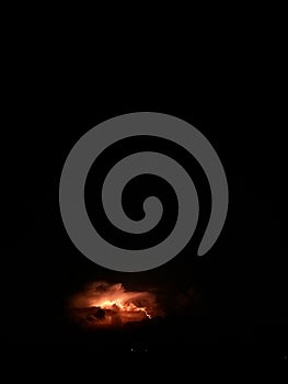 Lightning shot at night