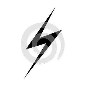 Lightning sign flat vector icon. Energy and thunder electricity symbol Power fast speed illustration