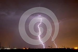 Lightning storm during the 2014 Arizona monsoon season