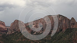 Lightning storm above Timbertop mountain in Kolob Canyon Utah