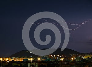 Lightning storm over Naples