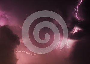 Lightning storm scene