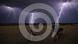 lightning in the storm _He was fascinated by the lightning with positive and negative ions, and he wanted to understand it