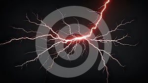 The lightning strike animation, electric discharge, impact place or magical energy flash is a realistic illustration