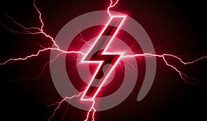 The lightning strike animation symbol, electric discharge, impact place or magical energy flash is a realistic illustration
