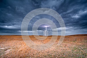 Lightning Strike in the Nebraska Sandhills