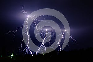 Lightning strikes photo