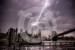Lightning Strikes One World Trade Center photo