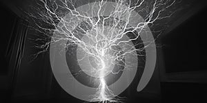 Lightning struck tree