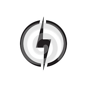 Lightning symbol electicity icon flash sign