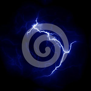 Lightning Thunderbolt template for design. Electric discharge in the sky