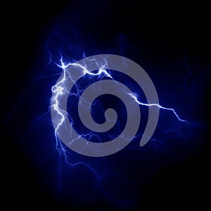 Lightning Thunderbolt template for design. Electric discharge in the sky