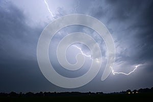 Lightning during thunderstorm