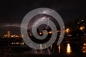 Lightning and thunderstorm