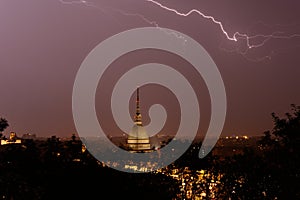Lightning on Turin