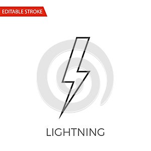 Lightning Vector Icon
