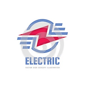 Lightning - vector logo template concept illustration. Electricity power icon. Modern technology sign. Design element