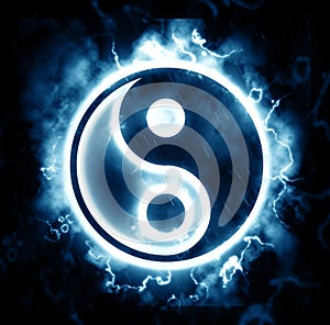 Lightning yin-yang sign