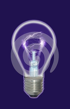 Lightnings in bulb photo