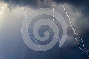 Lightnings and thunder bold stike
