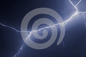 Lightnings and thunder bold stike