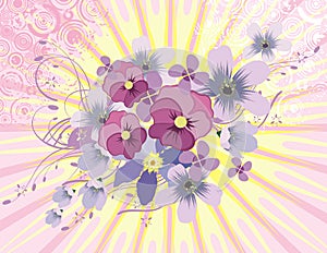 Lightray floral background