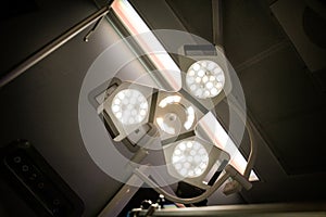 Lights above a surgery table