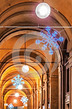 Christmas lights in loggias photo