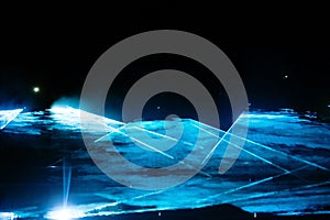 lights game during the dj set