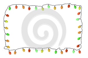 Lights garlands frame.