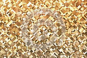 Lights gold square pixel mosaic background