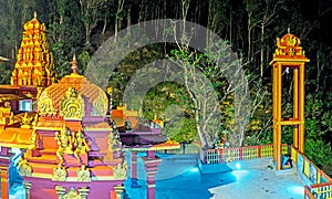 The lights of Hindu Temple in Seetha Eliya