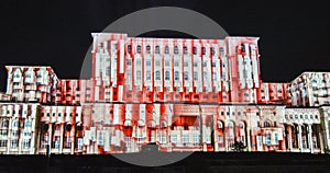 Lights on the house of the people, Bucharest